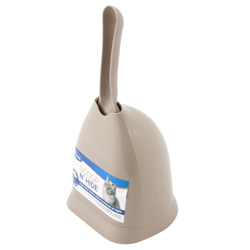 Petmate Scoop N' Hide Cat Litter Scoop with Discreet Holder; Titanium - color: Titanium