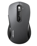TECKNET Wireless Bluetooth Mouse, [USB + BT1 + BT2] Silent Click,4-Way Scroll Wheel Wireless Mouse for Laptop, Full-Size, 4800 DPI Computer Mice, Dual Mode for Laptop, PC, iPad, MacBook - Grey
