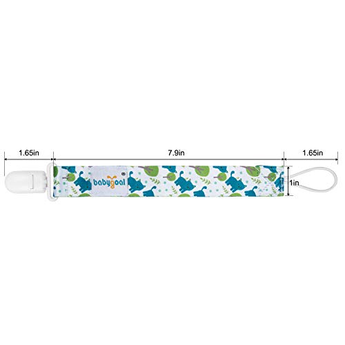 babygoal Animal Pacifier Clips, 6 Pack Binky Paci Holder Leashes Fits for Most Baby Pacifiers and Binkies - color: animal world