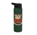 Cute Sugar Glider Spaghetti Pasta Stainless Steel Insulated Water Bottle - color: Dark Green