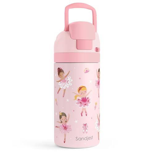 Ballet Kids Insulated Stainless Steel Water Bottle 16 Oz, Travel Tumbler for School, Sports for Girls, Birthday, Back To School - color: Ballet