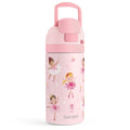 Ballet Kids Insulated Stainless Steel Water Bottle 16 Oz, Travel Tumbler for School, Sports for Girls, Birthday, Back To School - color: Ballet