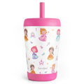 SANDJEST Princess Insulated Sippy Tumbler 12 Oz, Gift for Birthday, Christmas & Back to School - color: Princess