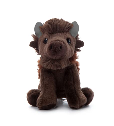 The Petting Zoo Bison Stuffed Animal Plushie, Gifts for Kids, Wild Onez Babiez Zoo Animals, Bison Plush Toy 6 inches - color: Bison