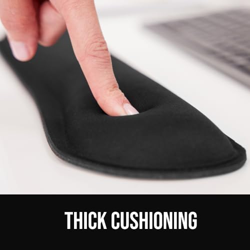 GORILLA GRIP Silky Memory Foam Wrist Rest for Computer Keyboard, Mouse, Ergonomic Design for Typing Pain Relief, Desk Pads Support Hand and Arm, Mousepad Rests, Stain Resistant, 2 Piece Pad, Black - color: Black, size: Set of 2 (Keyboard Rest + Mouse Rest