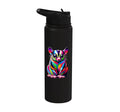 Colorful Pop Art Sugar Glider Sugar Gliders Stainless Steel Insulated Water Bottle - color: Black