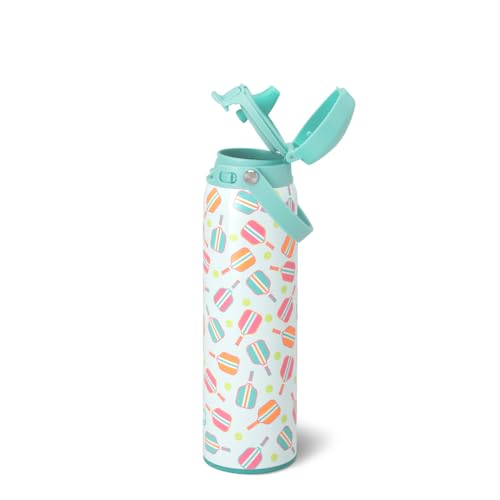 Swig Life 22oz Leakproof EZ Fill Water Bottle, Rally Ready | Leakproof Lid - Double Wall Insulated Stainless Steel - Lid, Straw & Lock - Cup Holder Friendly - Dishwasher Safe - color: Rally Ready, size: 22 Ounces