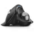 Nulea Wireless Trackball Mouse Ergonomic Vertical Design Thumb Control | Rechargeable mouse with quiet clicks,4 DPI levels,3 device Bluetooth & USB receiver,smooth tracking,compatible with PC-Black - color: D-Black