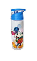 7STAR Mouse Rainbow Collage Water Bottle – Durable Plastic with Flip-Top Lid