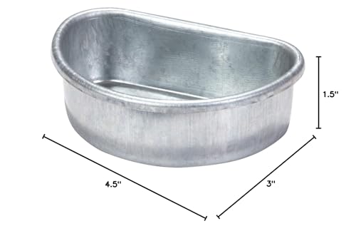 Pet Lodge® Galvanized Cage Cups | Feeder & Waterer for Small Animals | Clips Inside of Cage | Bunny Cage Cup | 1/2 Pint - size: 1/2 Pint