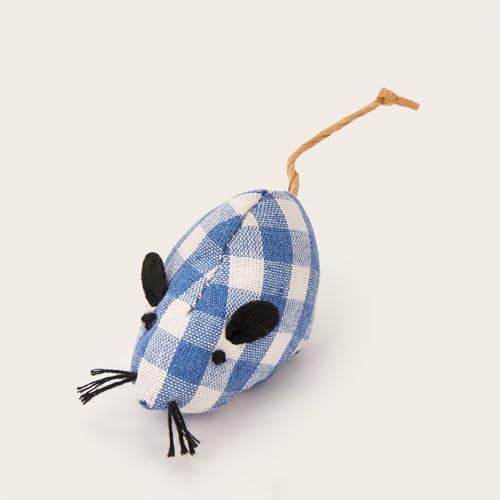 3 Pack Cloth Catnip Mice Toys, Checkered Interactive Cat Mouse Teeth Cleaning Chew Toy for Indoor Cats & Kittens - color: 3 Pack - Multicolor