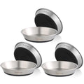 Cat Bowls, 6 Pcs Stainless Steel Bowls for Food and Water, Whisker Fatigue Shallow Non-Slip Cat Dishes Plates for Small Dog Puppies Cats - color: 6 Non-slip Bowls