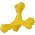 Dog Chew Toys for Aggressive Chewers Large Breed,Indestructible Bones Toy，Durable Cleaning Toothbrush Natural Rubber Dog Toys… (Yellow) - color: Yellow