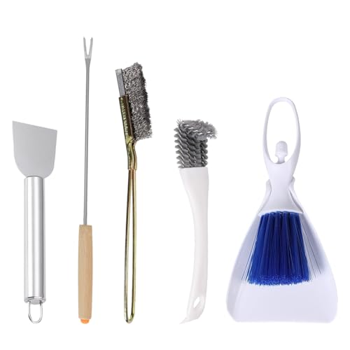 5 PCE Set Bird Cage Cleaner Stainless Steel Poop Remover Bird Cage Accessories Parakeet Items Small Animal Cage Cleaning