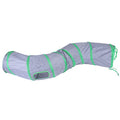 iCAGY Cat Tunnel Toys for Indoor Cats Kittens Rabbits, Pet Toy Play Tunnels | Interactive Crinkle Pop Up Tunnel Toys, Relieve Cat Boredom, Gray 47" Shape S - color: Grey