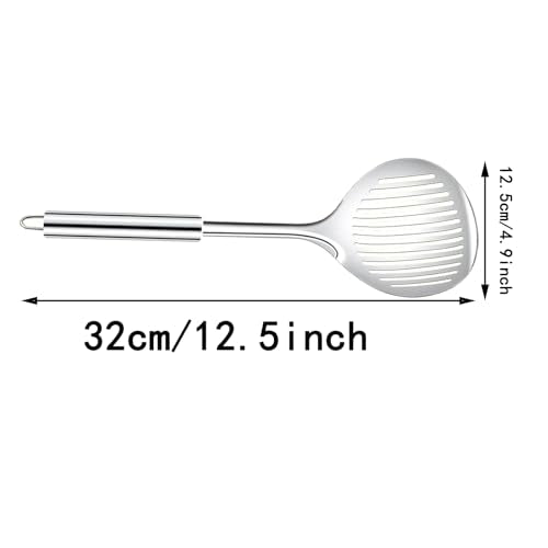 Cat Litter Scooper Accessories, Cat Litter Scoop Metal Cat Poop Sifter Pet Supplies with Non-Slip Long Handle Home Cat Scooper Stainless Steel Poop Sifting Cleaning for Litter Box