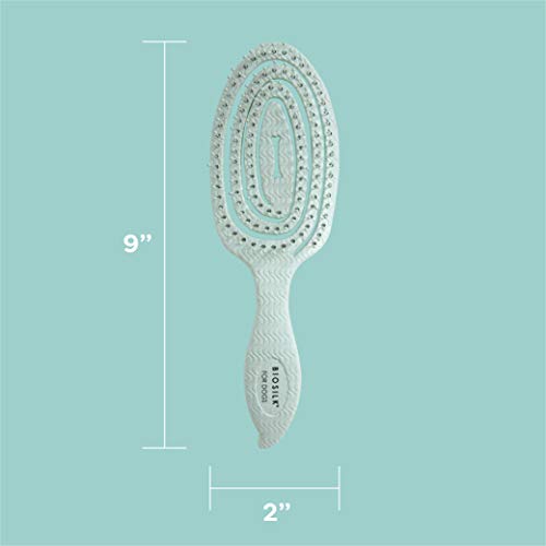 BioSilk for Pets Eco Friendly Detangling Pin Brush for Dogs, Gentle Dog Grooming Brush Designed to Help Remove Knots and Tangles and Support Healthy Coats for All Dogs | Gentle grooming brush removes knots and tangles, supports healthy coats for all dog b