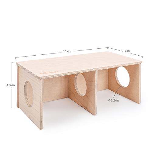 Niteangel Hamster Secret Peep Shed 2-Chamber Hideout & Tunnel Exploring Toys (Small - for Dwarf Hamster) - size: Small - for Dwarf Hamster