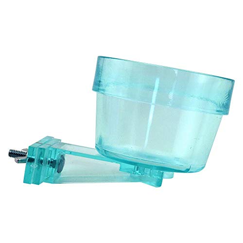 Lixit Quick Lock Removable Cage Bowls for Rabbits, Guinea Pigs, Gerbils, Ferrets, Dogs, Cats, Birds, and Other Small Animals - Made in USA (Blue, 10 Ounce)