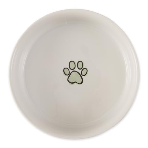Bone Dry Ceramic Food Bowls, Non-Slip & Dishwasher Safe, Large Set, 7.5x2.4 Desert Sage Check - color: Desert Sage Petite Check, size: Large Set, 7.5x2.4"
