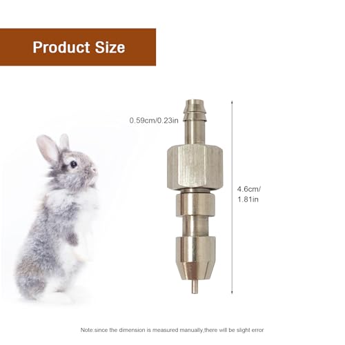 10Pcs Stainless Steel Rabbit Nipples Water Dispenser for Cage - color: metal