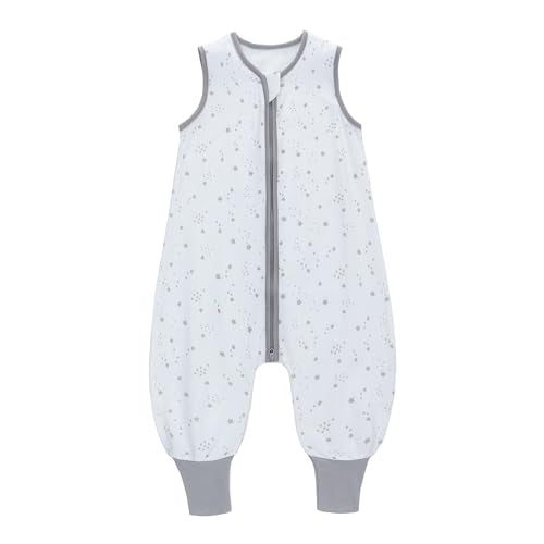 Miracle Baby Sleep Sack with Feet, 0.5 TOG 100% Cotton Wearable Blanket with Legs, Sleeveless Sleeping Bag for Babies(2 Pack) - color: Bee + Star, size: S (6-18 Months)