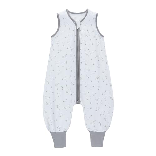 Miracle Baby Sleep Sack with Feet, 0.5 TOG 100% Cotton Wearable Blanket with Legs, Sleeveless Sleeping Bag for Babies(2 Pack) - color: Bee + Star, size: M (12-24 Months)