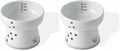 NECOICHI Raised Cat Water Bowl, Elevated, with Measurement Lines, Dishwasher and Microwave Safe (Cat, Extra Tall) (Pack of 2) - color: Cat, size: Extra Tall (Pack of 2)