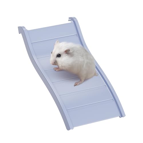 Hamster Ladder Bridge - Waterproof Plastic Climbing Toy, Multi-Color Play & Decor for Hamsters, Gerbils, Mice, and Small Animals (Light Blue, 7.48") - color: Blue