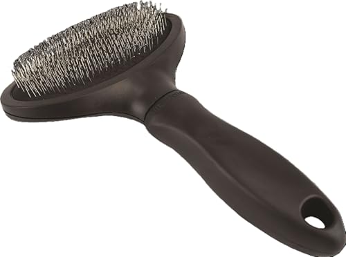 Miracle Care Small Slicker Brush for Cats | Grooming Brush Removes Loose Undercoat, Reduce Shedding and Matting, Flexible Pins Protect Skin, Ergonomic & Cushioned Handle - size: Small, style: Slicker Brush for Cats