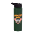 Mouse Boy | Childrens Mice Product | Youth Kids Boys Mouse Stainless Steel Insulated Water Bottle - color: Dark Green