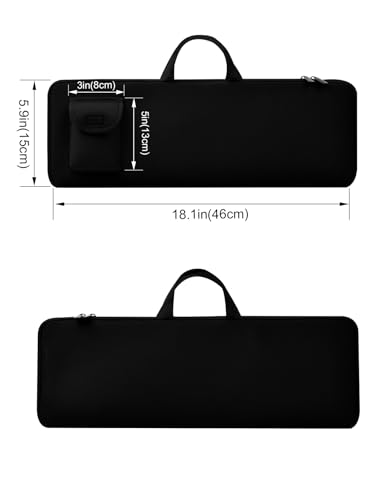 Keyboard Sleeve Travel Case for Logitech Mk270 Wireless Keyboard Mouse | Rugged Neoprene Construction Zipper Mouse Storage and Cable Storage Pouch (Black) - color: Black