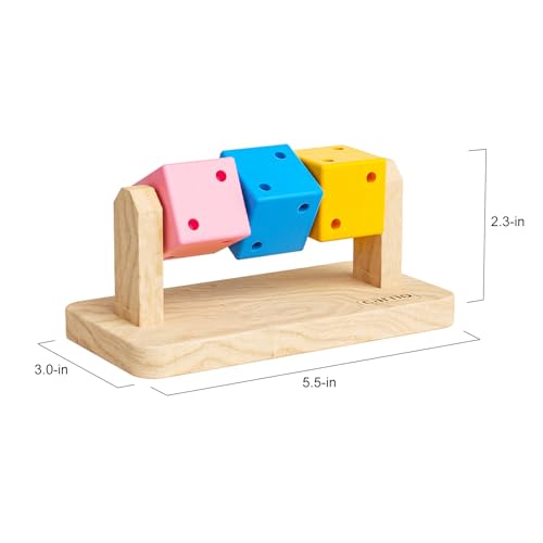 Hamster Enrichment Toys, Hamster Chew Toys, Wooden Small Animal Cage Accessories, for Syrian & Dwarf Hamsters, Gerbils, Rats