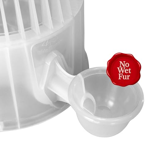 Pet Water Dispenser for Dogs and Cats, 67.6 oz – Gravity-Fed Water Bowl for Clean Drinking, Prevents Wet Fur, BPA-Free Polypropylene, (Clear) - color: Clear