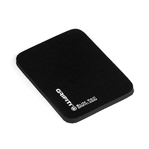 Small Slim Pad 5" x 4" x 0.2" Track Pad Wrist Rest Silicone Ergonomic Carpal Tunnel Resting Support for Computer Track Pad, Trackball or Mouse (Black Nylon Surface) - size: 5" x 4" x 0.25"