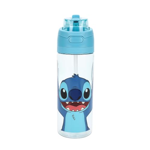 Bioworld Lilo & Stitch Stitch 24 oz Sky Blue Plastic Water Bottle - color: Lilo & Stitch Stitch Blue