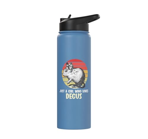 Just a girl who loves Degus Degu Stainless Steel Insulated Water Bottle - color: Light Blue