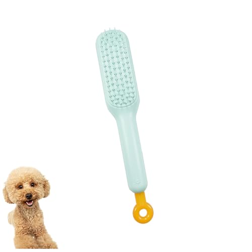 Scalable Small Grooming Dog Brush, Puppy Massaging Hair Brush, for Small Dogs Cats Rabbits of All Hair Types (Blue) - color: Blue
