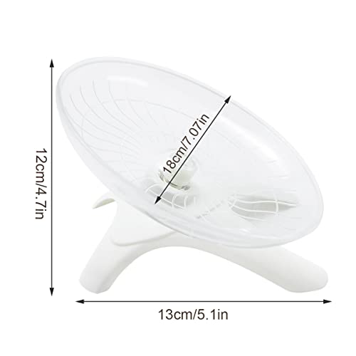 Hamster Wheel Hamster Flying Saucer Silent Exercise Wheel Running Wheel for Dwarf Hamsters Gerbil Mice Small Animals (White) - color: White