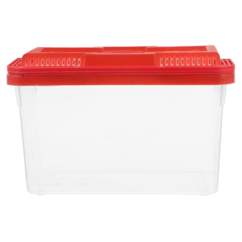 Portable Fish Tank 5.90X3.93X3.46In Transparent Pet Transport Box with Handle for Reptiles Turtles and Small Fish Travel Carrier