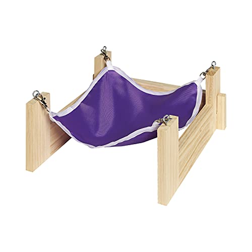 Kaytee Hammock with Stand, 11 x 12.5 x 5.25 Inches | Cozy rest. Small hammock with stand for guinea pigs. Nylon hammock, no-tools setup, small animal hammocks