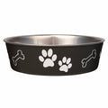 Loving Pets Bella Dog Bowls- Stainless Steel Dog & Cat Bowls - Spill Proof Dog Food Bowl, Cat Bowl, Puppy Essentials & Pet Supplies Great for Home & Travel (Large 35-65 lbs, Espresso) - color: Espresso, size: Large (35-65lbs)