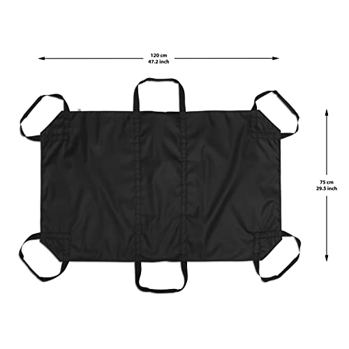 Transport Stretcher for Dogs - Animal Emergency Transport Carrier with Buckled Adjustable Safety Strap - Complete with Collapsible Dog Bowl