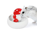 Niteangel Hamster Feeding & Water Bowls: Mushroom Ceramics & Chew-Resistant | Easy to clean & Stable Water Dish Feeding Bowls for Dwarf Syrian Hamsters Gerbils Mice Rats or Other Similar-Sized Small Pets - size: Water Bottle