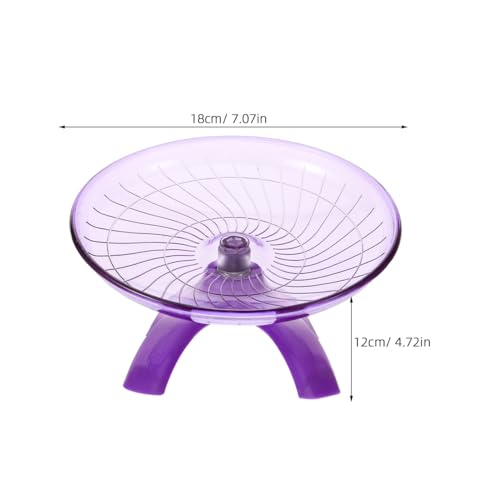 POPETPOP Silent Hamster Running Wheel 7.08 Inch Exercise Wheel for Hamsters Gerbils Hedgehogs Squirrels Quiet Small Pet Running Toy for Daily Activity - color: Purple