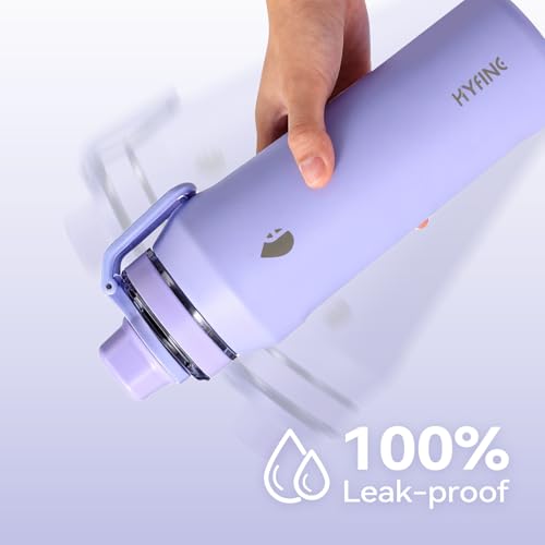 24oz Insulated Water Bottle, Wide Mouth Spout Lid, BPA-Free | Tritan spout lid, BPA free, 18/8 stainless steel body, Cold 24H, hot 12H, Wide mouth fits ice, Fit car cup holder,Purple - color: Purple