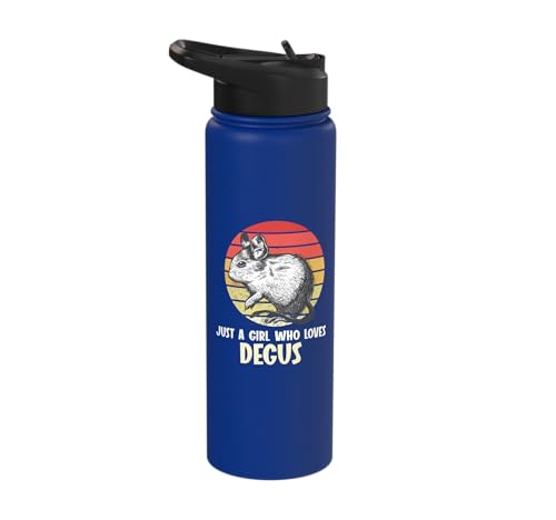Just a girl who loves Degus Degu Stainless Steel Insulated Water Bottle - color: Royal Blue