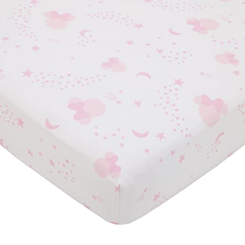 Disney Minnie Mouse Twinkle Twinkle Minnie Pink, White and Metallic Gold 3 Piece Crib Bedding Sete Twinkle Minnie Pink, White and Metallic Gold 3 Piece Crib Bedding Set