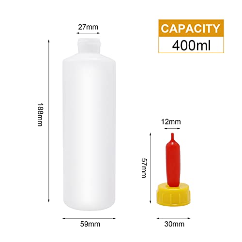 5 Sets 400ml Goat Bottles for Feeding Baby Goats, Lamb Feeding Bottle Nipples, Kid Livestock Drink Bottle for Feeding Baby Goats, Milk Feeder Bottles for Farm (400ml x 5) (5 Pack)