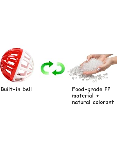 9 Pack Reptile Play Balls and Plant for Bearded Dragons Leopard Geckos | BPA‑Free, Wear‑Resistant Polished Burr‑Free Edges, Faux Foliage with Weighted Bases for Reptile Terrarium
